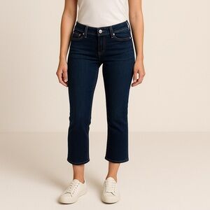 American Eagle Artist Crop Jeans Women’s 4 Low Rise Dark Wash Bootcut Preppy